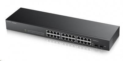 Zyxel GS1900-24 v2 26-port Gigabit Web Smart switch, 24x gigabit RJ45, 2x SFP, fanless GS1900-24-EU0102F