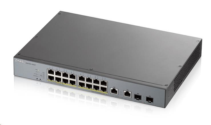 Zyxel GS1350-18HP 18 Port smart managed CCTV PoE switch, long range, 250W, 16x GbE, 2x combo RJ45/SFP GS1350-18HP-EU0101F