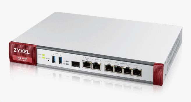 Zyxel USGFLEX200 firewall, 2x gigabit WAN, 4x gigabit LAN/DMZ, 1x SFP, 2x USB USGFLEX200-EU0101F