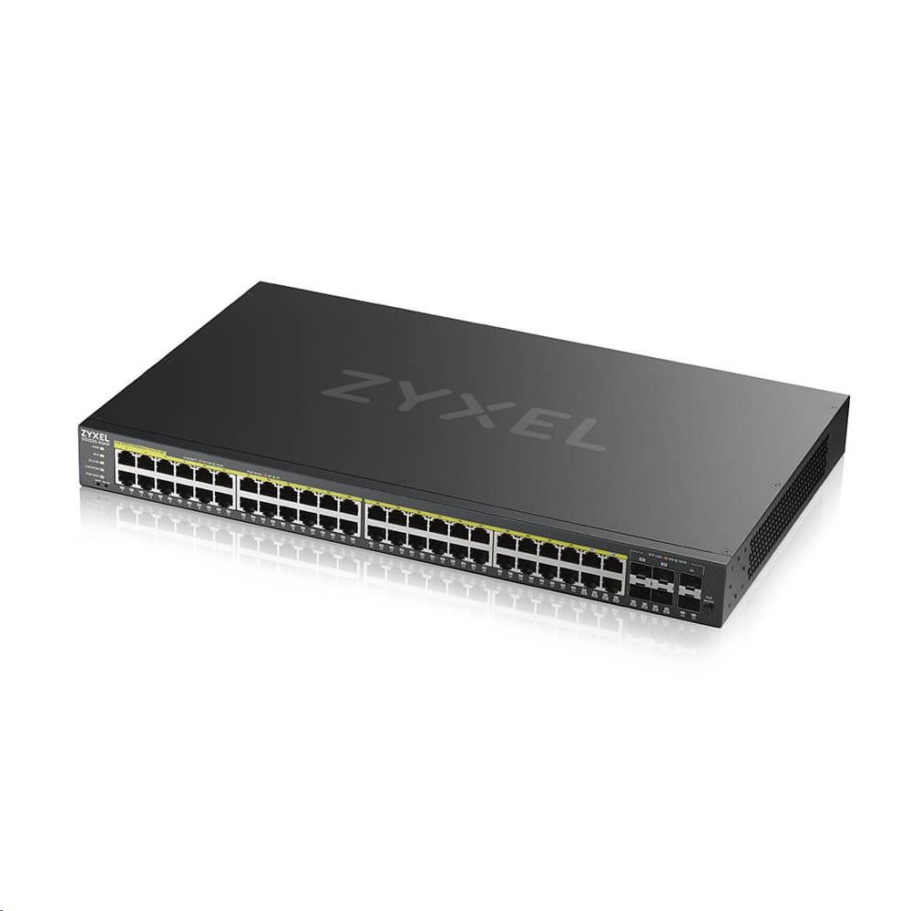 Zyxel GS2220-50HP 50-port L2 Managed Gigabit PoE Switch, 44x gigabit RJ45, 4x gigabit RJ45/SFP, 2x SFP, PoE 375W GS2220-50HP-EU0101F