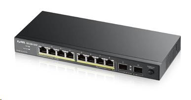 Zyxel GS1100-10HP v2 10-port Desktop Gigabit PoE Switch, 8x gigabit PoE RJ45, 2x SFP, 120W PoE budget GS1100-10HP-EU0102F