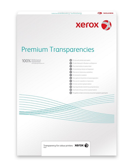 Xerox Papír Transparentní fólie - 100m A4 - oddělitelný pásek 14mm (100 listů, A4) (003R98198)