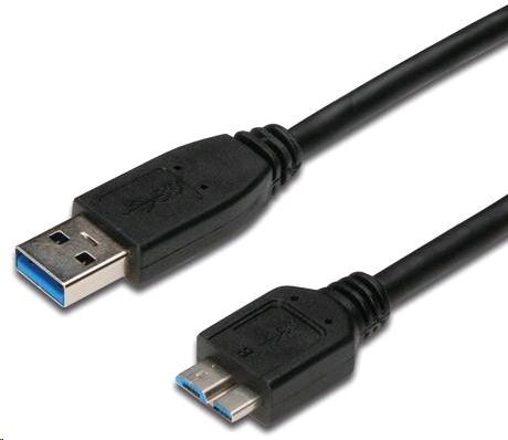 PREMIUMCORD Kabel USB 3.0 A - Micro B 0,5m, propojovací (M/M) (ku3ma05bk)