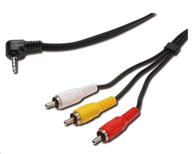 PREMIUMCORD Kabel audio/video 3,5mm Jack 4pin - 3x Cinch 1,5m (M/M) (kjack4cin)