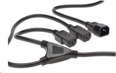 PREMIUMCORD Kabel napájecí 230V prodlužovací Y - 1xM/2xF (kpsy)