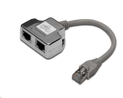 PremiumCord Modulární RJ45 distributor 1 port ISDN + 1 port RJ45 10/100Base T