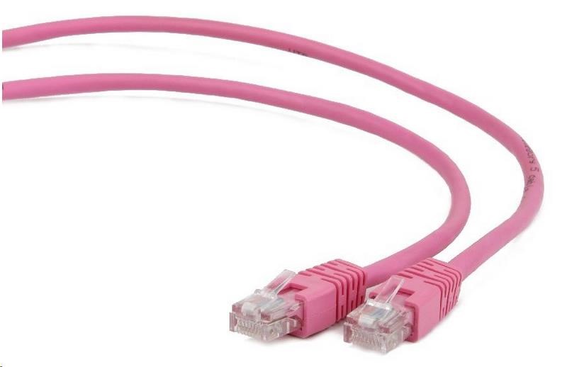 GEMBIRD Kabel UTP Cat5e Patch 3m, růžový (PP12-3M/RO)