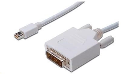 PREMIUMCORD Kabel Mini DisplayPort - DVI 2m, bílý (kportadmk02-02)