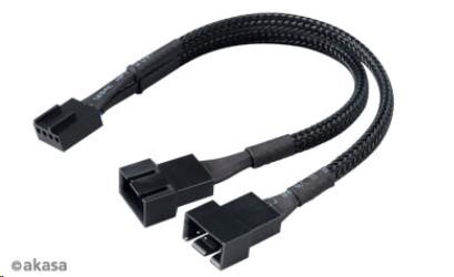 AKASA Kabel rozdvojka pro ventilátory, 1x 4-pin fan na 2x 4-pin, 15cm (AK-CBFA04-15)