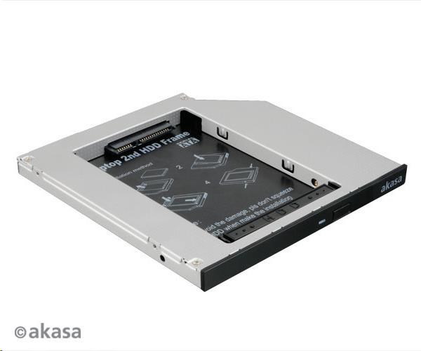 AKASA HDD box N.Stor S9, 2.5" SATA HDD/SSD do pozice pro optickou mechaniku SATA (výška HDD do 9,5mm) (AK-OA2SSA-03)