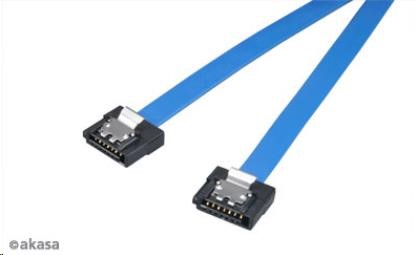 AKASA Kabel  Super slim SATA3 datový kabel k HDD,SSD a optickým mechanikám, modrý, 30cm (AK-CBSA05-30BL)