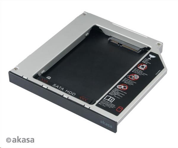 AKASA HDD box  N.Stor D12, 2.5" SATA HDD/SSD do pozice pro optickou mechaniku IDE (výška HDD do 13mm) (AK-OA2SDE-BKV2)