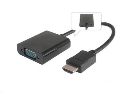 PREMIUMCORD Převodník HDMI na VGA se zvukem (3,5mm jack) (khcon-19)