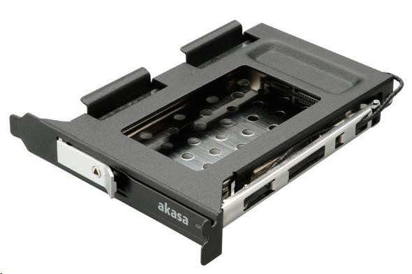 AKASA HDD box Lokstor M23, 2,5" SATA HDD/SSD do interní PCI pozice, černý (AK-IEN-04)