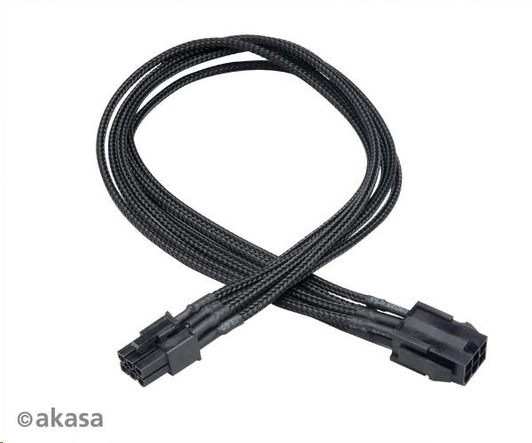 AKASA kabel FLEXA V6 prodloužení k 6pin VGA PSU, 40cm AK-CBPW07-40BK