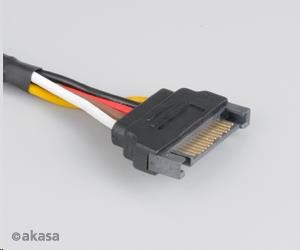 AKASA Kabel SATA prodlužka napájení, 30cm (AK-CBPW04-30)