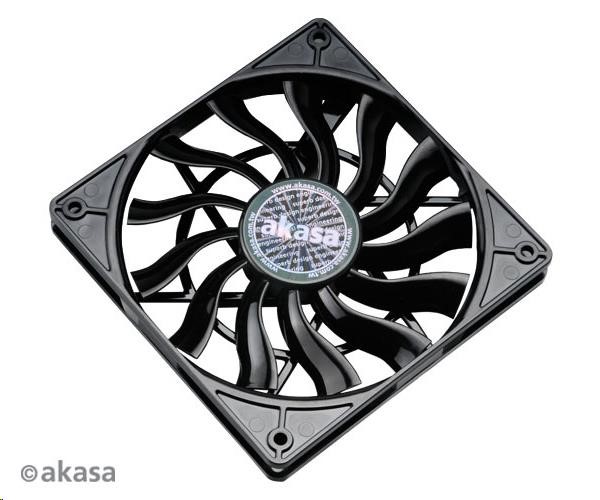 AKASA Ventilátor Slimfan, 120 x 15mm, kluzné ložisko, pro HTPC systémy (AK-FN078)