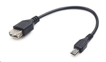 GEMBIRD Kabel USB 2.0 A-Micro B, OTG, 15cm (F/M, pro tablety a smartphone) (A-OTG-AFBM-03)