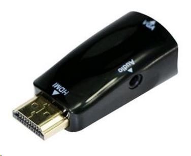 GEMBIRD Redukce HDMI - VGA+Audio (M/F, černá) (A-HDMI-VGA-02)