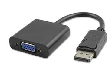 PREMIUMCORD Redukce DisplayPort - VGA 15cm (M/F, černá) (kportad05)