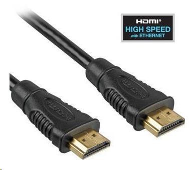 PREMIUMCORD Kabel HDMI - HDMI 0,5m (v1.4, 3D, zlacené kontakty, stíněný) (kphdme005)