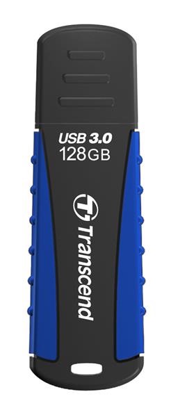 TRANSCEND USB Flash Disk JetFlash®810, 128GB, USB 3.0, Black/Blue (voděodolný, nárazuvzdorný) (R/W 90/40 MB/s) (TS128GJF810)