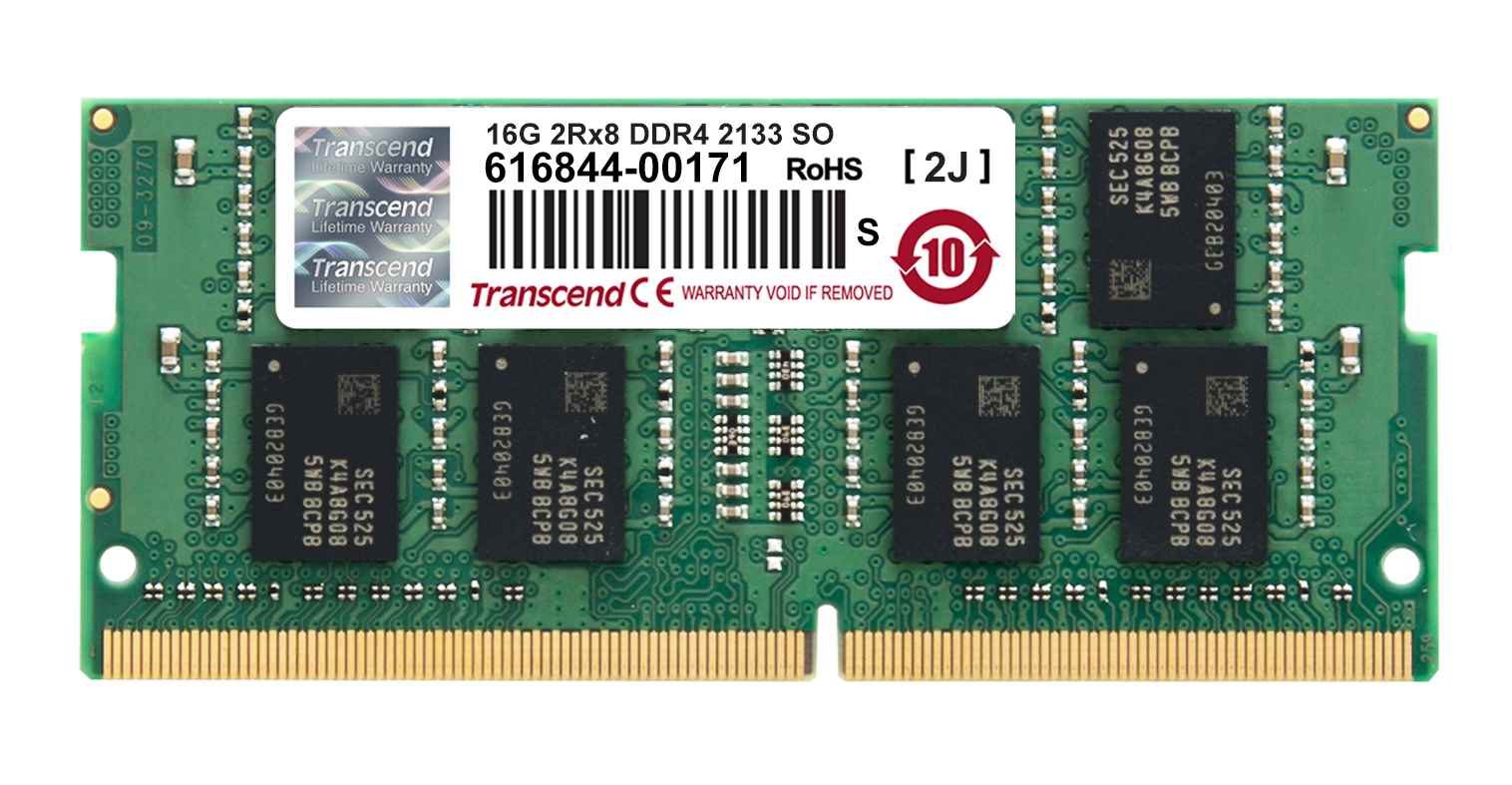 SODIMM DDR4 16GB 2133MHz TRANSCEND 2Rx8 CL15 (TS2GSH64V1B)