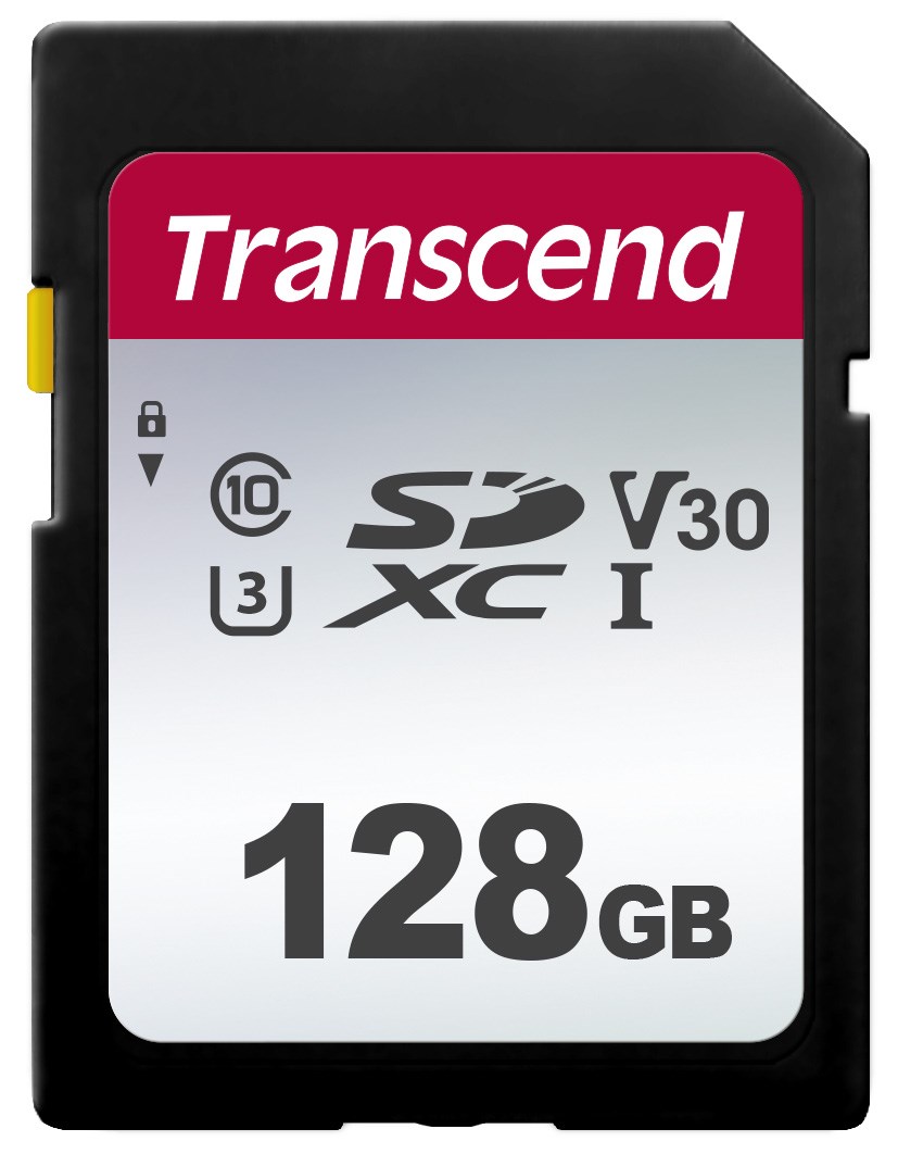 TRANSCEND SDXC karta 128GB 300S, UHS-I U3 V30 (R:100W:25 MB/s)