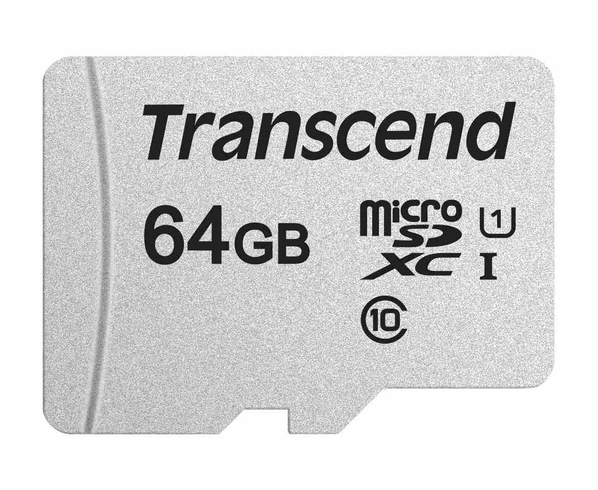 TRANSCEND MicroSDXC karta 64GB 300S, UHS-I U1, bez adaptéru TS64GUSD300S