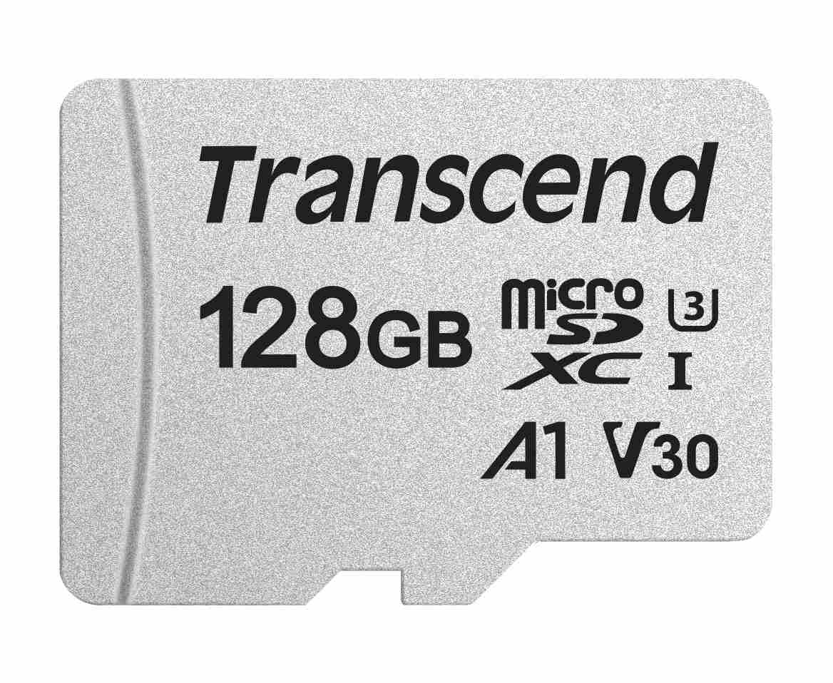 TRANSCEND MicroSDXC karta 128GB 300S, UHS-I U3 V30 + adaptér TS128GUSD300S-A