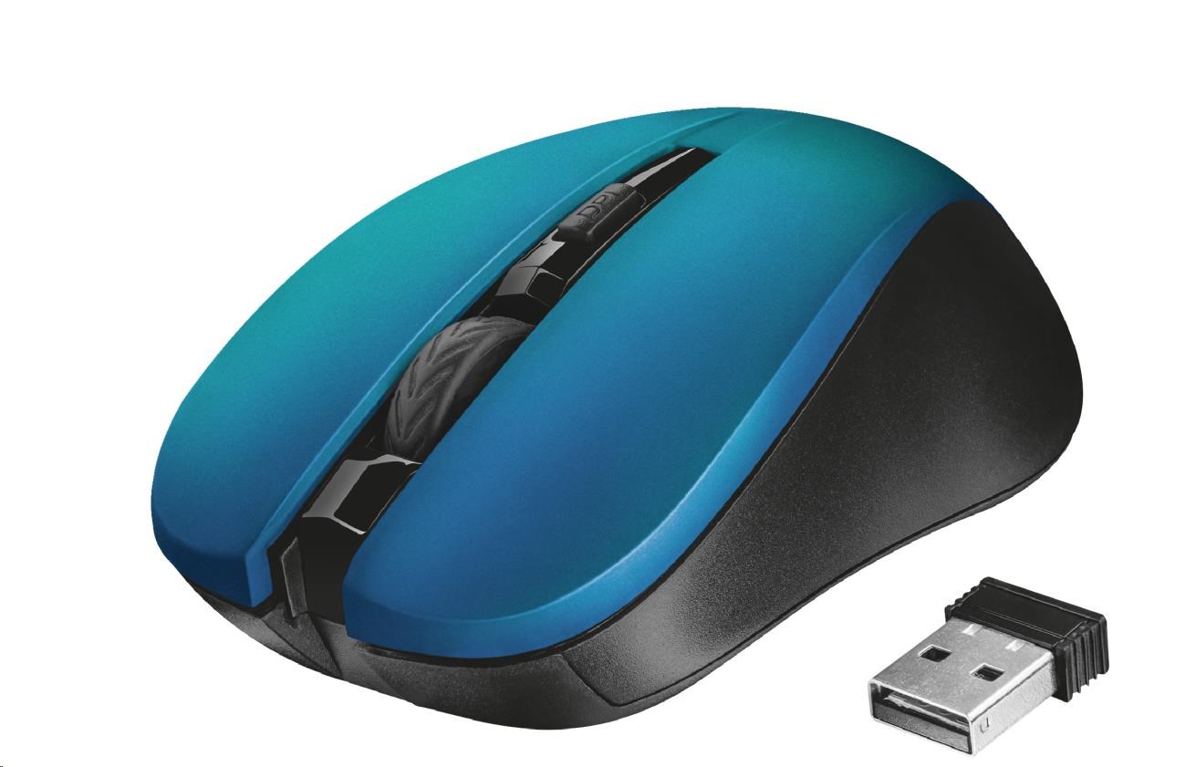 TRUST myš Mydo Silent Click Wireless Mouse - blue 21870