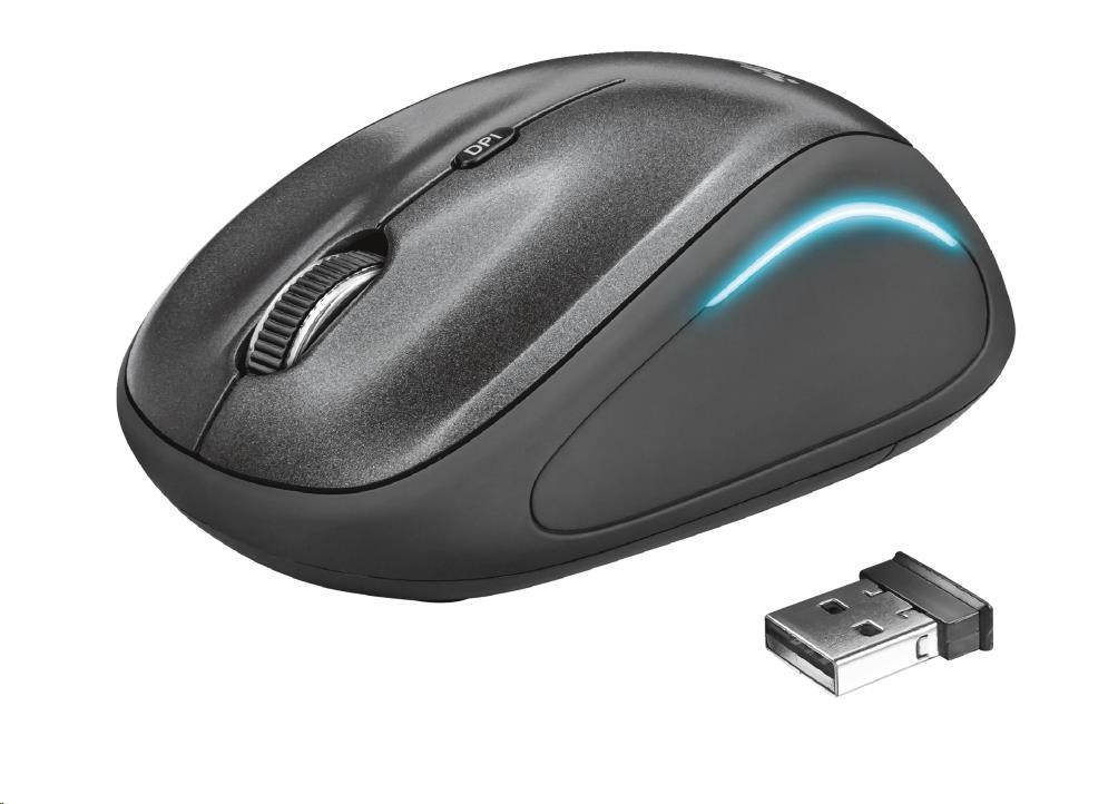 TRUST myš Yvi FX Wireless Mouse - black 22333