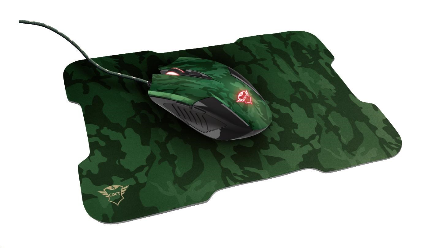 TRUST herní Myš s podložkou GXT 781 Rixa Camo Gaming Mouse & Mouse Pad 23611