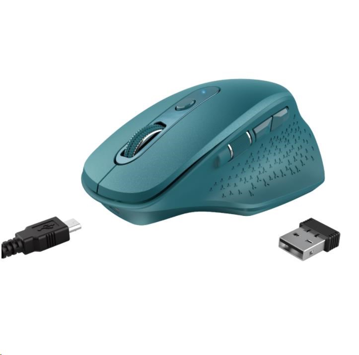 TRUST bezdrátová Myš Ozaa Rechargeable Wireless Mouse - blue 24034