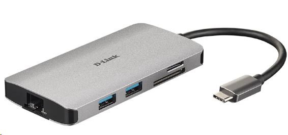 D-Link DUB-M810 8-in-1 USB-C Hub with HDMI/Ethernet/Card Reader/Power Delivery