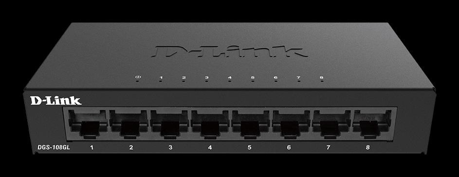 D-Link DGS-108GL 8-port Gigabit Metal Housing Desktop Switch DGS-108GL/E