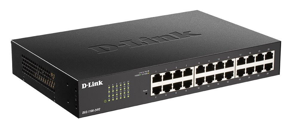 D-Link DGS-1100-24 v2 24-Port Gigabit Smart Managed Switch, fanless DGS-1100-24V2/E