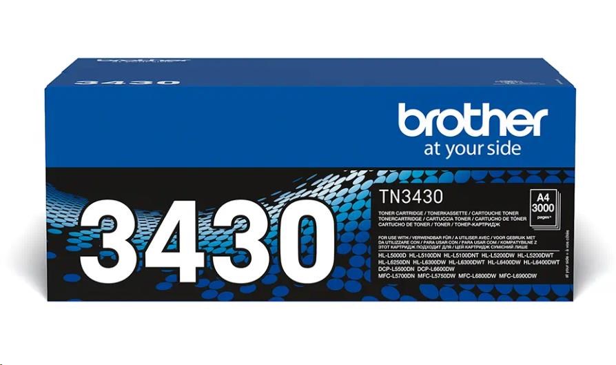 BROTHER Toner TN-3430 ( HL-L5xxx,HL-L6xxx, DCP/MFC-L5xxx, DCP/MFC-L6xxx,3 000 str. A4) (TN3430)