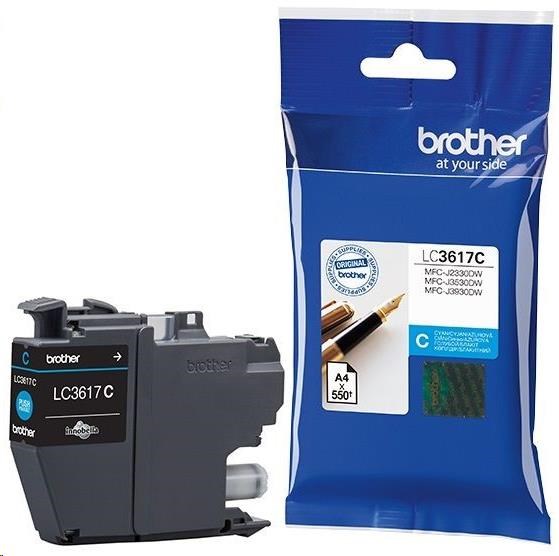 BROTHER INK LC-3617C azurový, cyan - 550stran, J2330, J3530, J3930 LC3617C