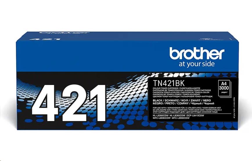 BROTHER TONER TN-421BK pro HL-L8260CDW/HL-L8360CDW/DCP-L8410CDW, 3.000 stran, Black (TN421BK)