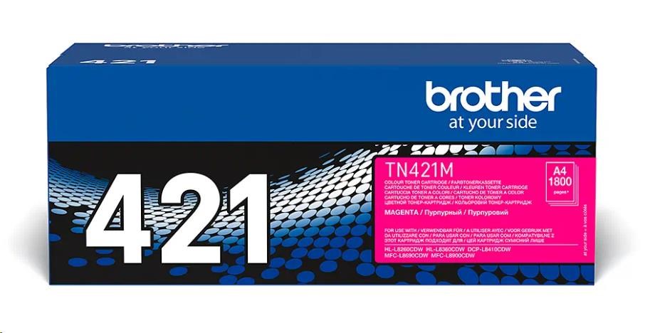 BROTHER TONER TN-421M pro HL-L8260CDW/HL-L8360CDW/DCP-L8410CDW, 1.800 stran, Magenta (TN421M)