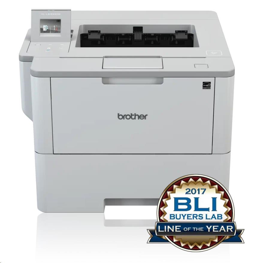 BROTHER tiskárna laserová mono HL-L6300DW - A4, 46ppm, 1200x1200, 256MB, PCL6, USB 2.0, WIFI, LAN, DUPLEX HLL6300DWRF1