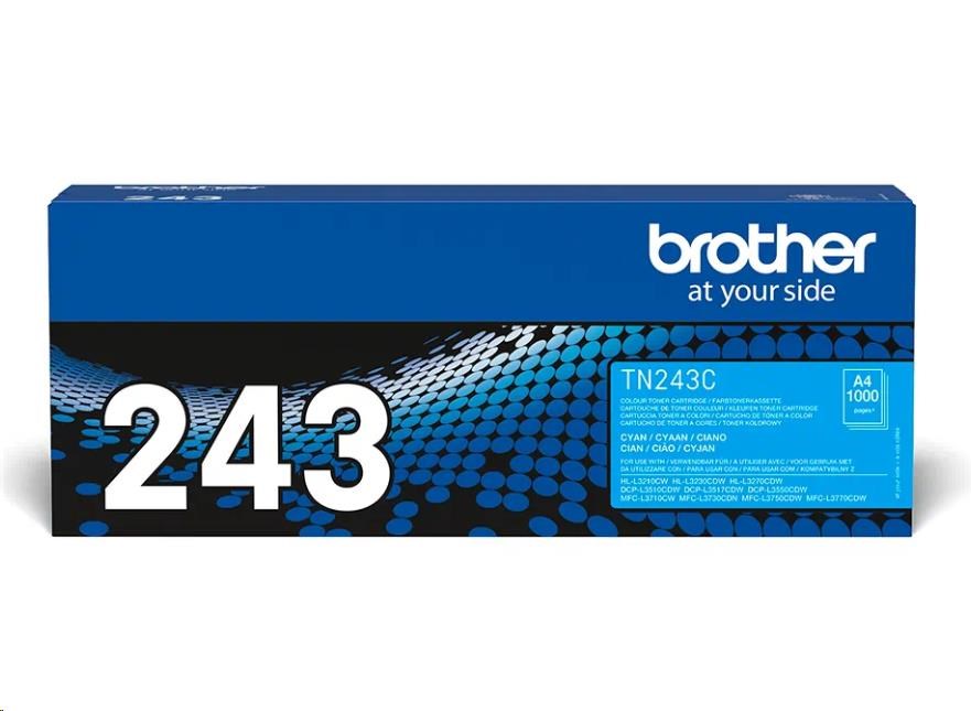 BROTHER Toner TN-243C - PRO HLL3210 HLL3270 DCPL3510 DCPL3550 MFCL3730 MFCL3770 - cca 1000stran TN243C