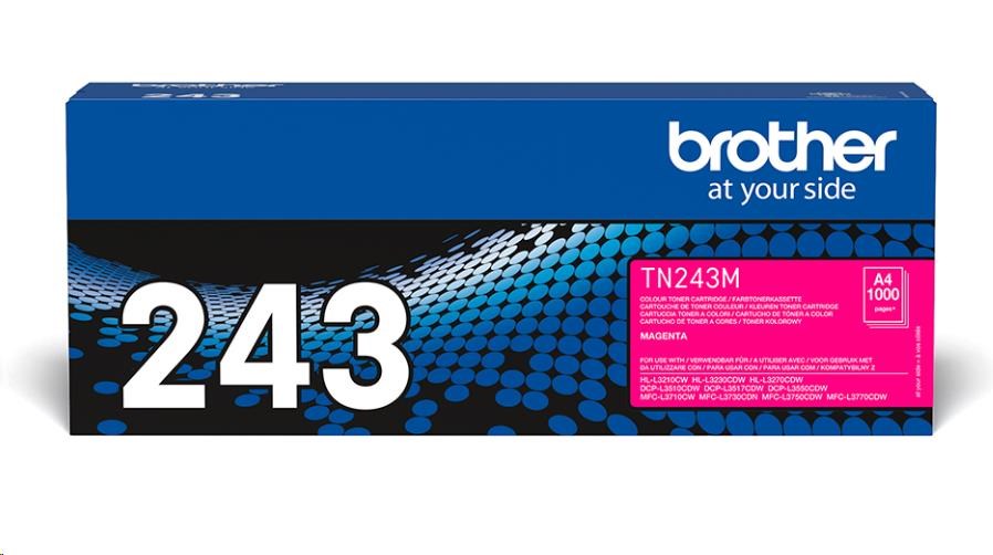 BROTHER Toner TN-243M - PRO HLL3210 HLL3270 DCPL3510 DCPL3550 MFCL3730 MFCL3770 - cca 1000stran TN243M