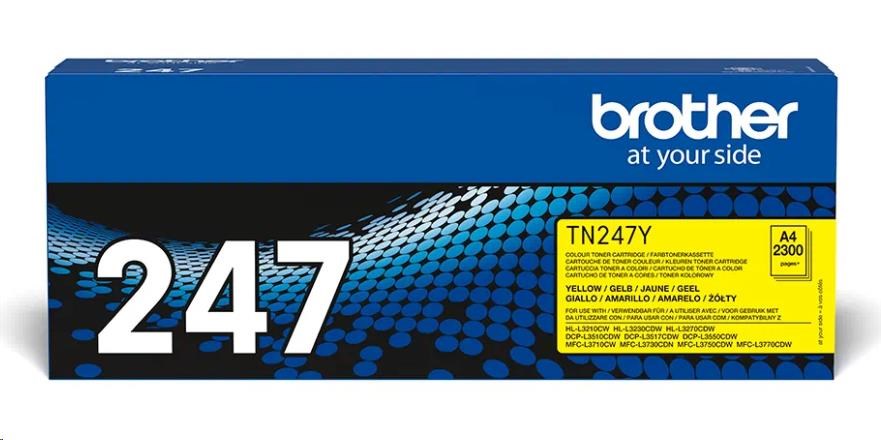 BROTHER Toner TN-247Y - PRO HLL3210 HLL3270 DCPL3510 DCPL3550 MFCL3730 MFCL3770 - cca 2300stran TN247Y