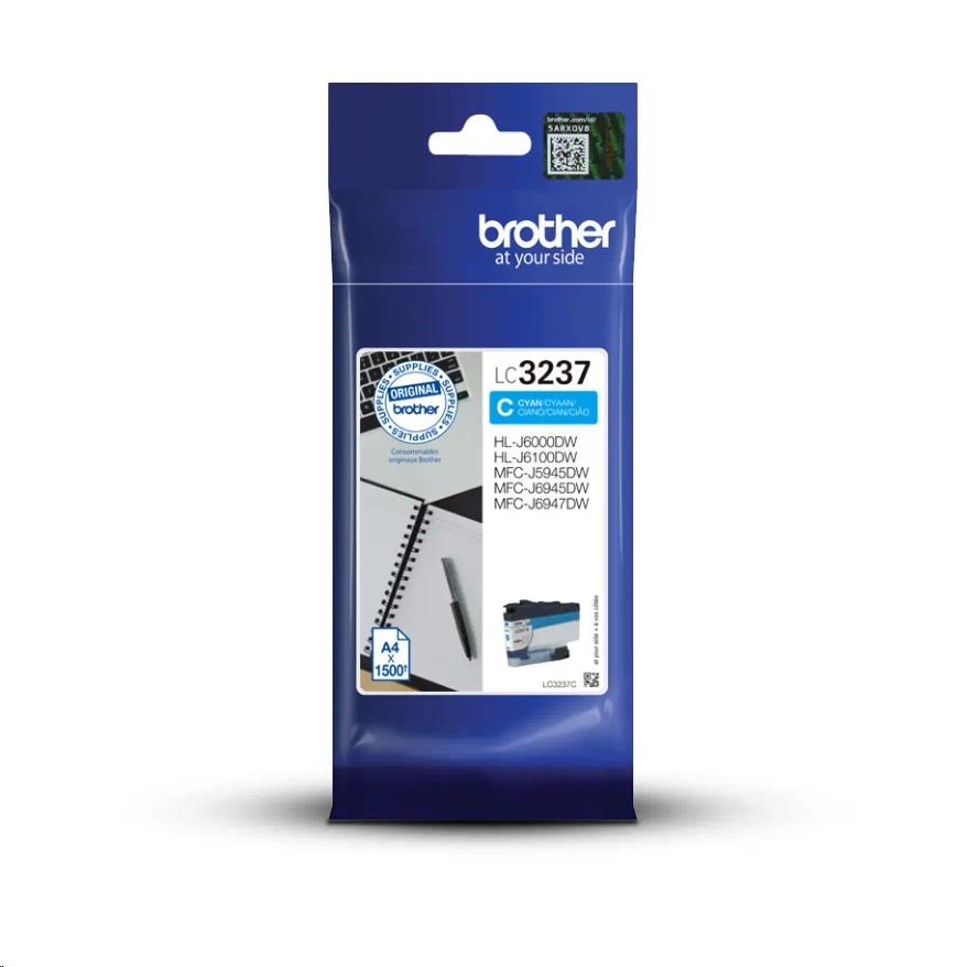 BROTHER INK LC-3237C - cyan 1500stran - pro MFC-J5945DW, MFC-J6945DW, MFC-J6947DW LC3237C