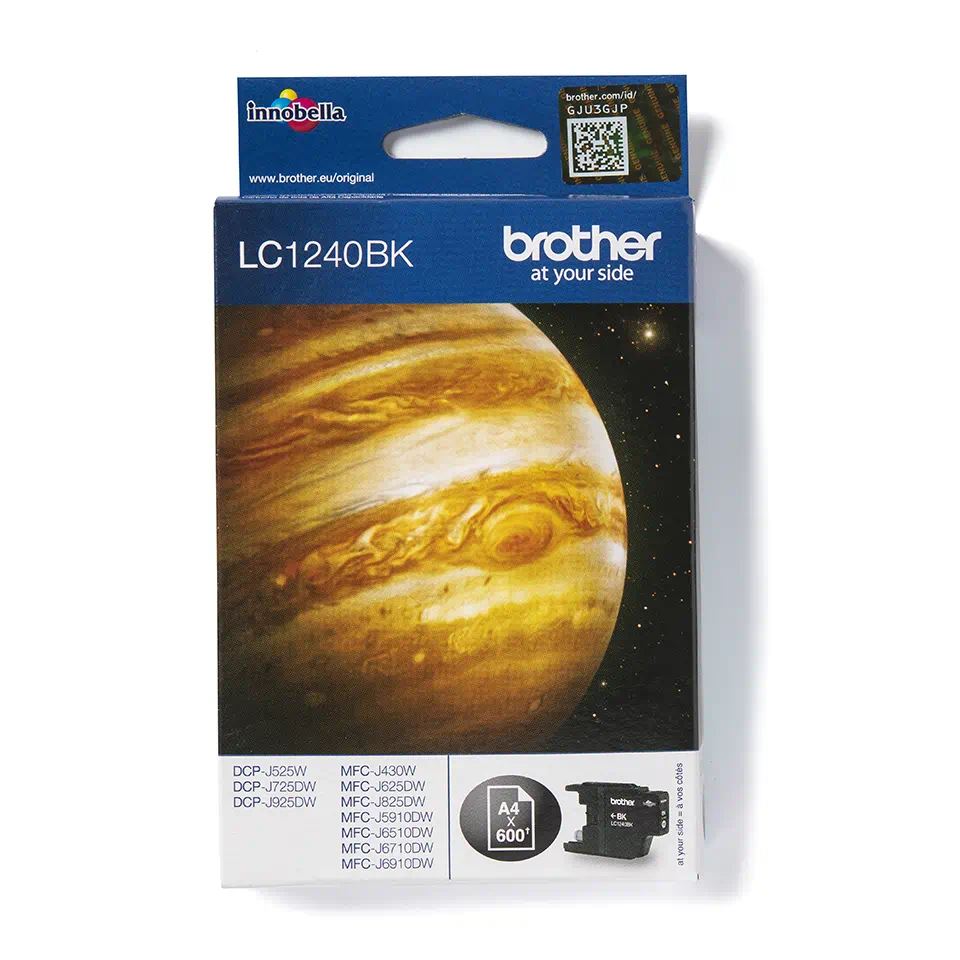 BROTHER INK LC-1240BK, černý inkoust (až 600 stran) (LC1240BK)