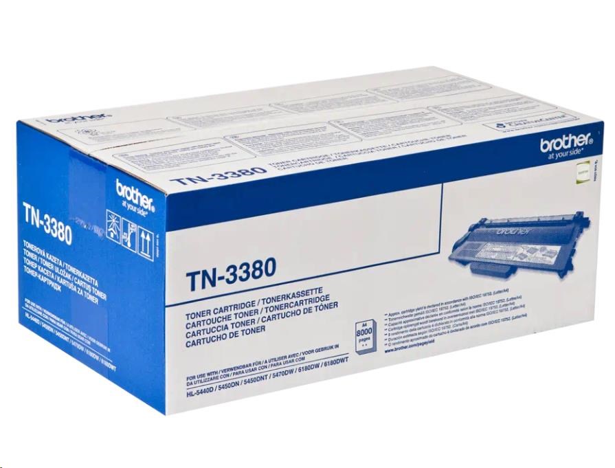 BROTHER Toner TN-3380 pro HL5440D, HL5450DN, Hl5470DW, HL6180DW,MFC-8950DW - 8000stran (TN3380)