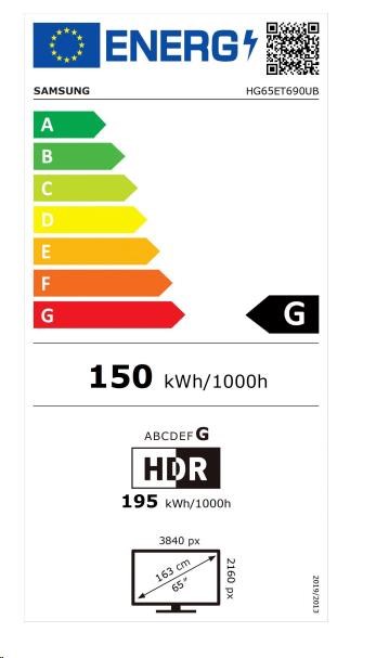 SAMSUNG Hospitality TV HG65ET690UBXEN