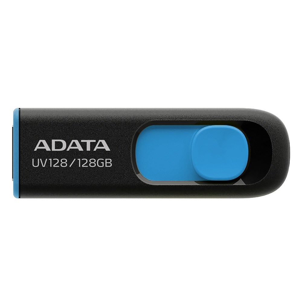 ADATA Flash Disk 128GB USB 3.0 Dash Drive UV128, černý/modrý (R: 90MB / W: 40MB) (AUV128-128G-RBE)